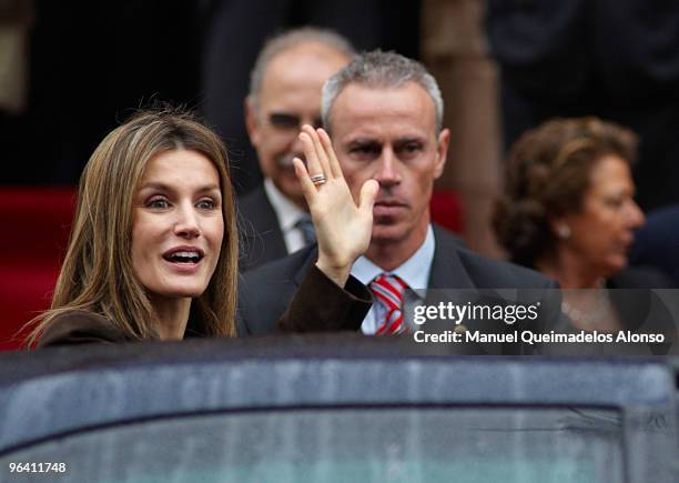 Princess Letizia of Spain attends the 'Rey Jaime I Awards' at Lonja de los Mercaderes on February 4, 2010 in Valencia, Spain.