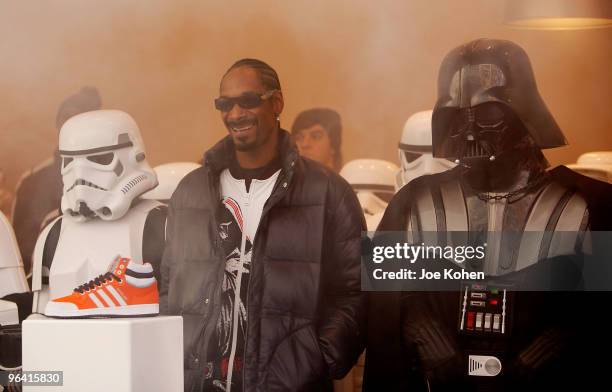 Snoop Dogg attends the Adidas Originals X Star Wars collection launch at the Adidas Originals Store on February 4, 2010 in New York City.