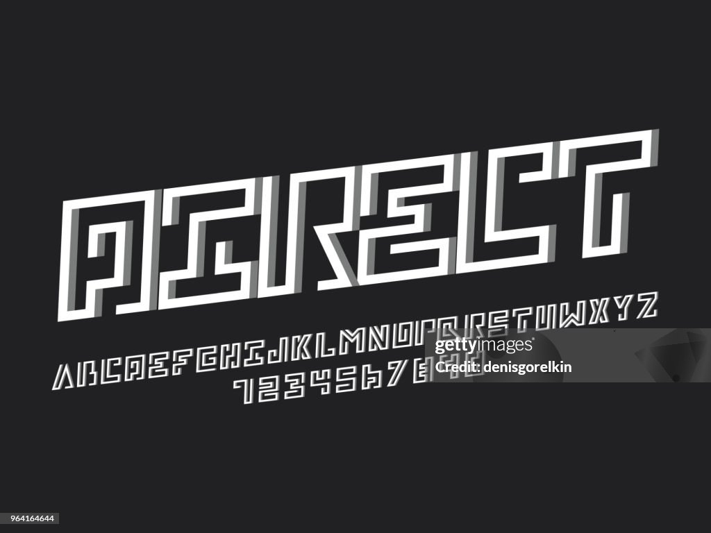 Direct Font Vector Alphabet High-Res Vector Graphic - Getty Images