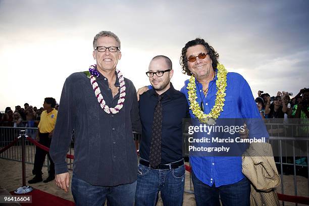 Executive Producers Carton Cuse, Damon Lindelof and Jack Bender attends the "Lost" screening and premiere party at Wolfgang's Steakhouse on January...