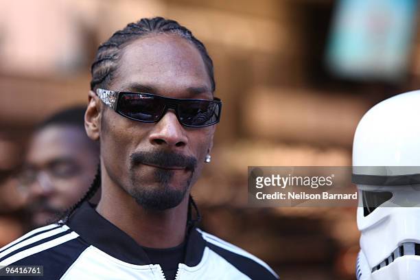 Cordozar Calvin Broadus, aka Snoop Dog, launches the Adidas Originals X Star Wars Collection at Foot Locker Times Square on February 4, 2010 in New...