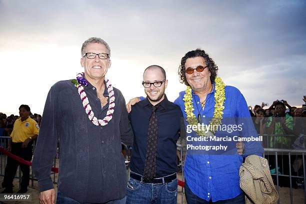 Executive Producers Carton Cuse, Damon Lindelof and Jack Bender attends the "Lost" screening and premiere party at Wolfgang's Steakhouse on January...