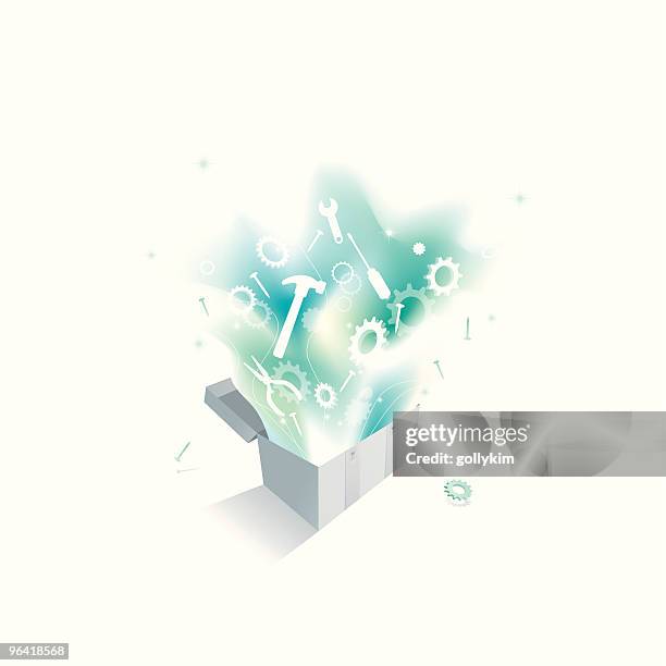 illustrations, cliparts, dessins animés et icônes de à outils magique - boîte à outils