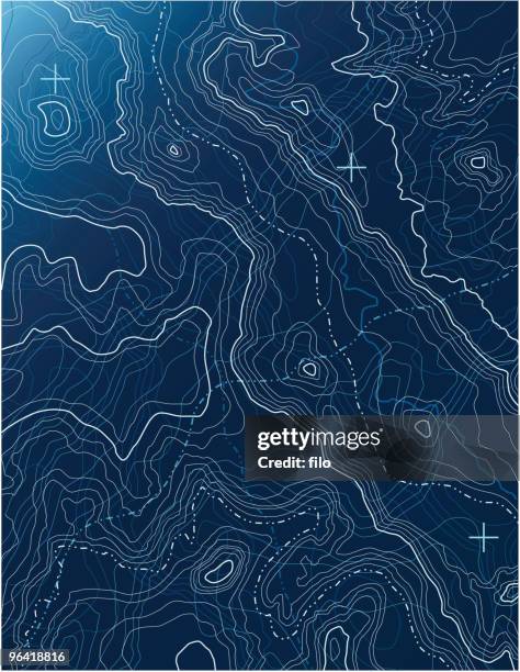 ilustraciones, imágenes clip art, dibujos animados e iconos de stock de mapa vectorial abstracto [ ] - topografía