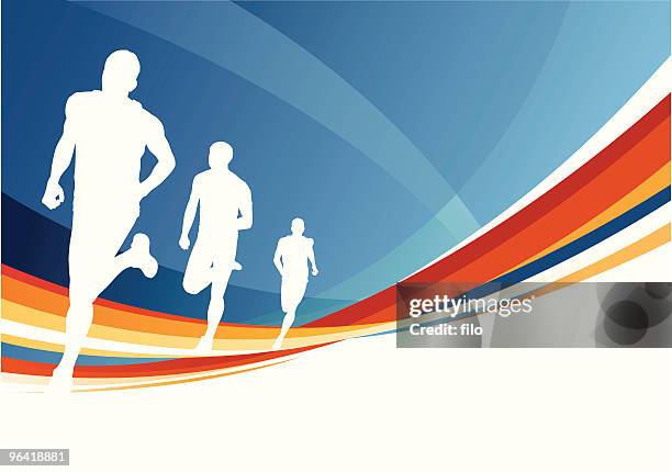 running man - athlete stock illustrations