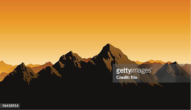 illustrations, cliparts, dessins animés et icônes de montagnes rocheuses - panoramic
