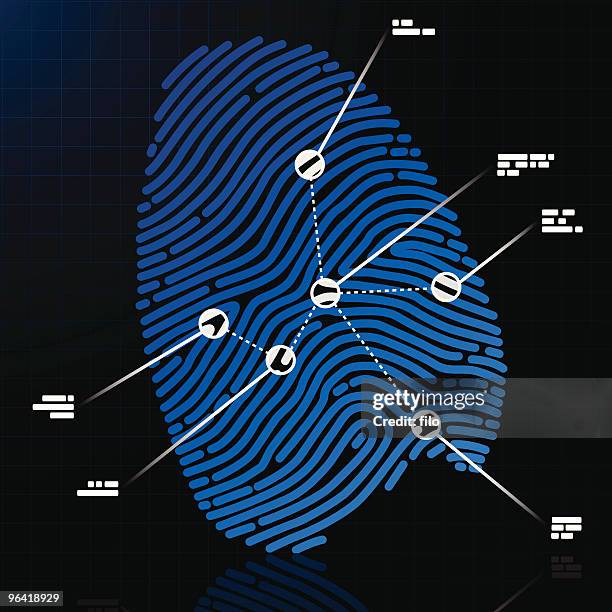 fingerprint - crime scene background stock illustrations