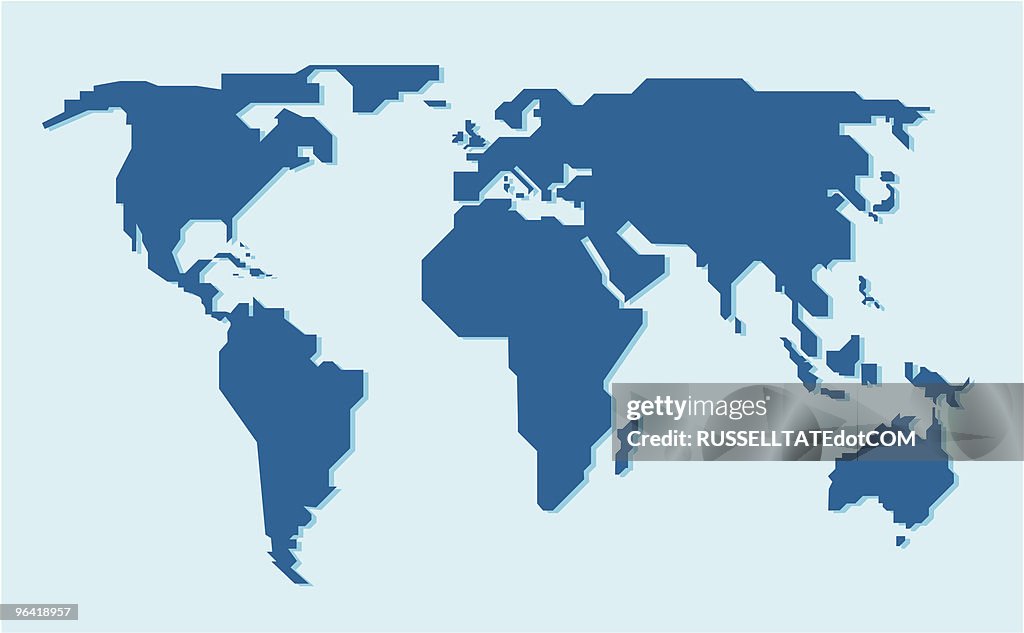 Diagonal World Map
