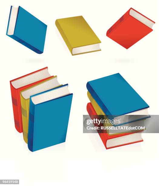 reflecting books - stack stock illustrations stock illustrations