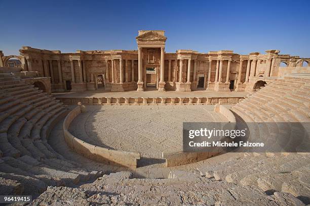 syria, palmyra archaeological site - palmera - fotografias e filmes do acervo