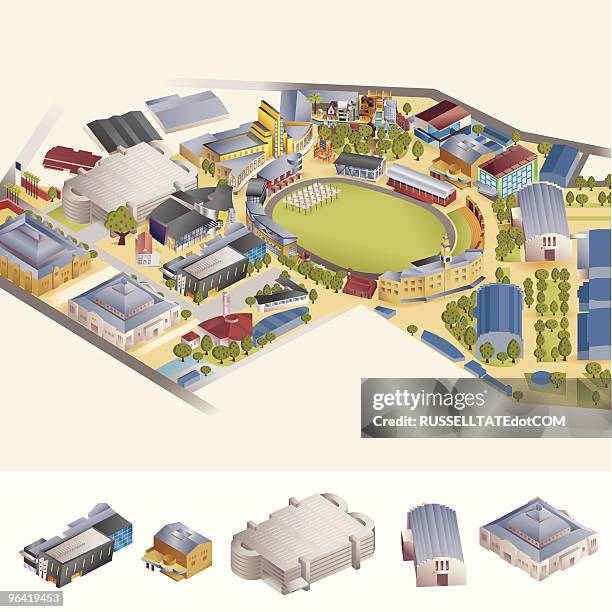 event location - mall map stock illustrations