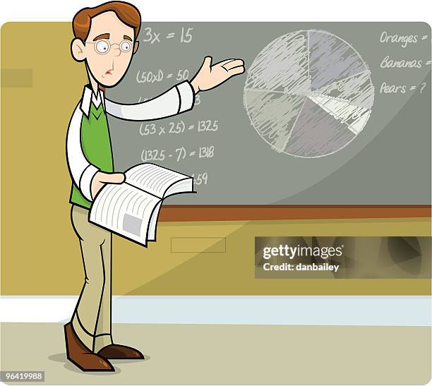 mr kennedy - educational subject stock illustrations