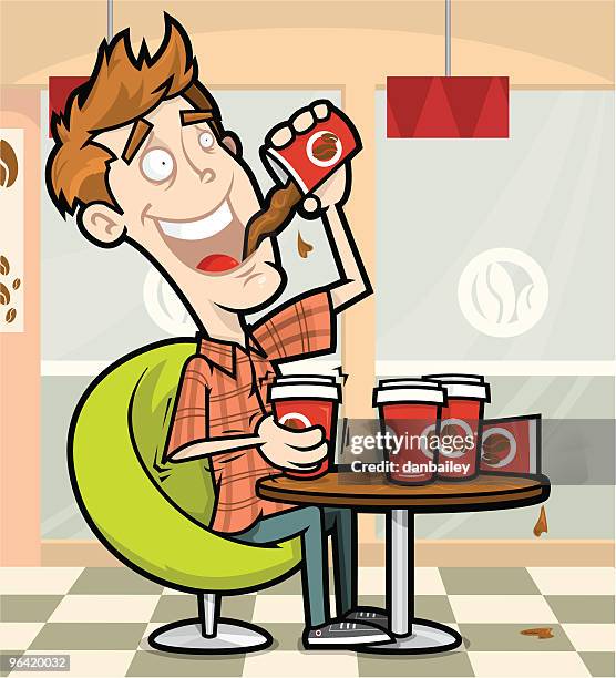 stockillustraties, clipart, cartoons en iconen met caffeine fix - egg chair