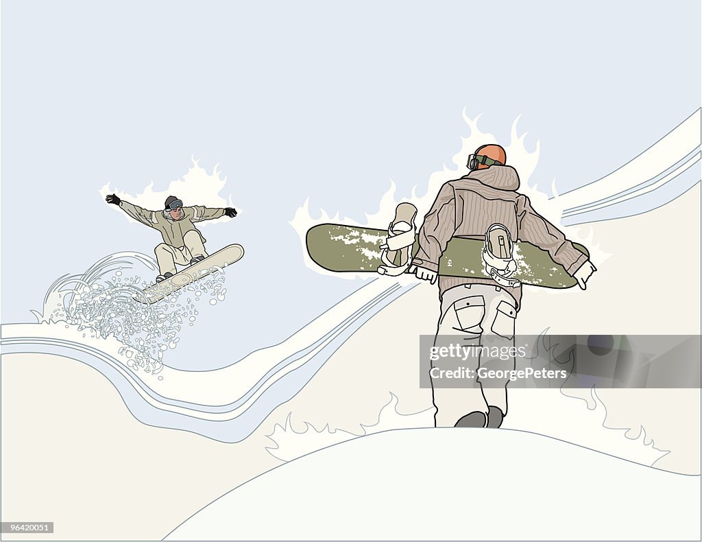 White Hot SnowBoarders