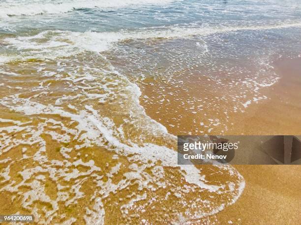 scenic view of beach - pomorie fotografías e imágenes de stock