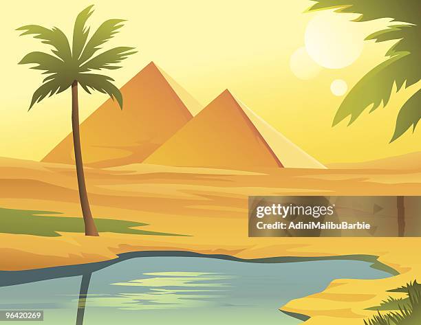 ilustraciones, imágenes clip art, dibujos animados e iconos de stock de pirámides en egipt - pyramid shape