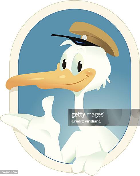 delivery stork - stork cartoon stock illustrations
