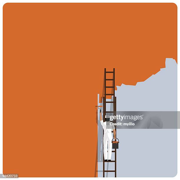 painter background - paint roller vector stock illustrations