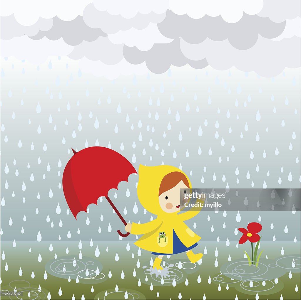 Spring Rain Vector Spring Rain High-Res Vector Graphic - Getty Images