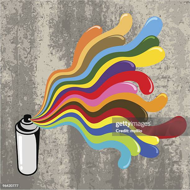 pop spray can - aerosol can stock illustrations