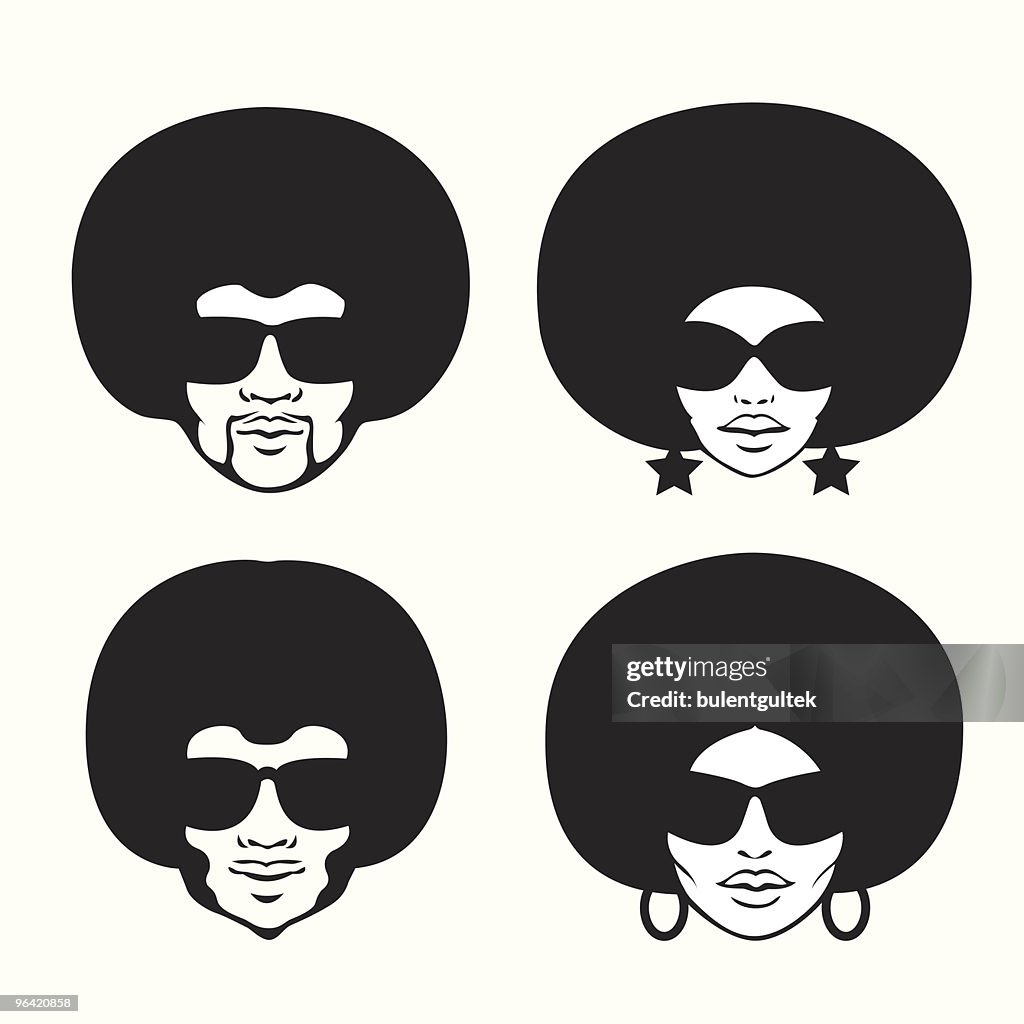 Afro Style High-Res Vector Graphic - Getty Images