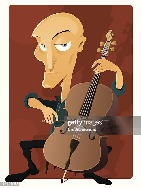 cello soloist - soloist stock illustrations