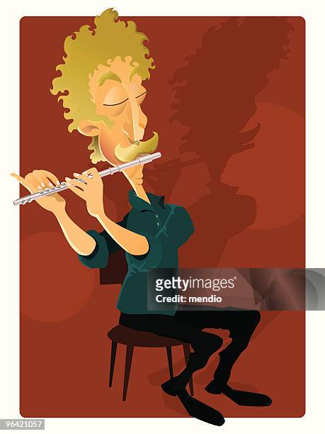 flute soloist - soloist stock illustrations