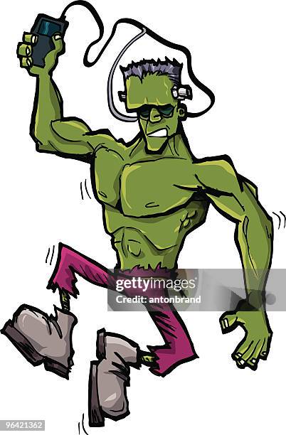 dancing frankenstein - boy dancing stock illustrations