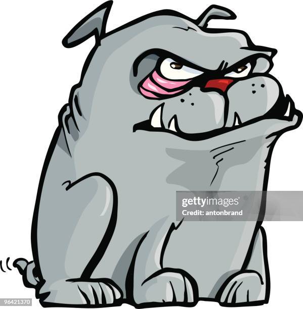 toothy bulldog - miserly stock illustrations