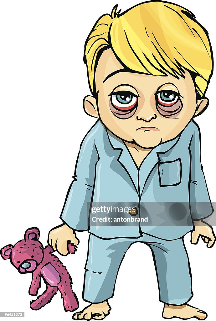 Sick Sad Little Boy High-Res Vector Graphic - Getty Images