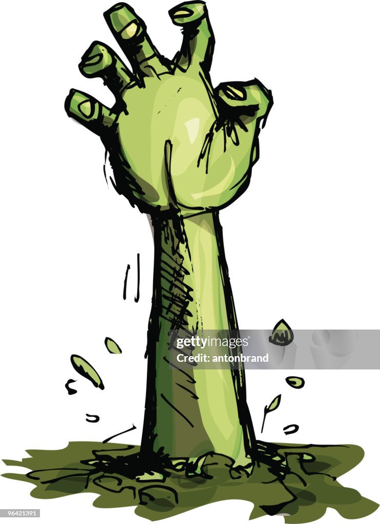 Zombie mão sair do Chão