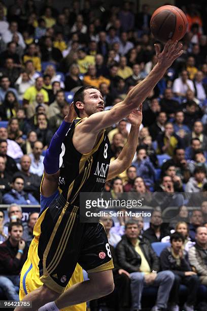Marko Jaric, # 8 of Real Madrid in action during the Euroleague Basketball 2009-2010 Last 16 Game 2 between Maccabi Electra Tel Aviv vs Real Madrid...