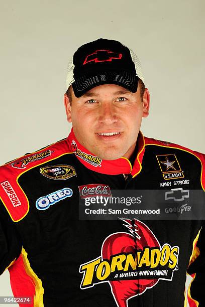 Ryan Newman, driver of the Tornados Chevrolet, poses during NASCAR media day at Daytona International Speedway on February 4, 2010 in Daytona Beach,...