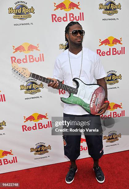 Devin Hester of the Chicago Bears attends the Red Bull Super Pool at Seminole Hard Rock Hotel on February 4, 2010 in Hollywood, Florida.