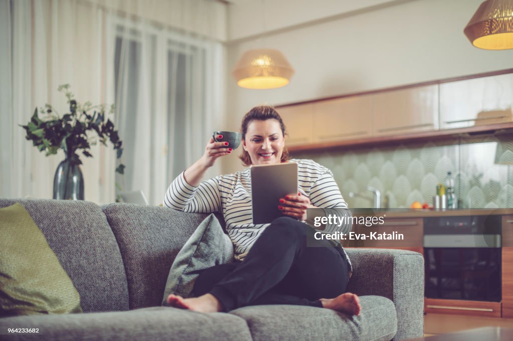 Young woman at home