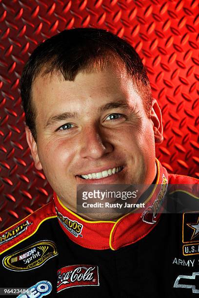 Ryan Newman, driver of the Tornados Chevrolet, poses during NASCAR media day at Daytona International Speedway on February 4, 2010 in Daytona Beach,...