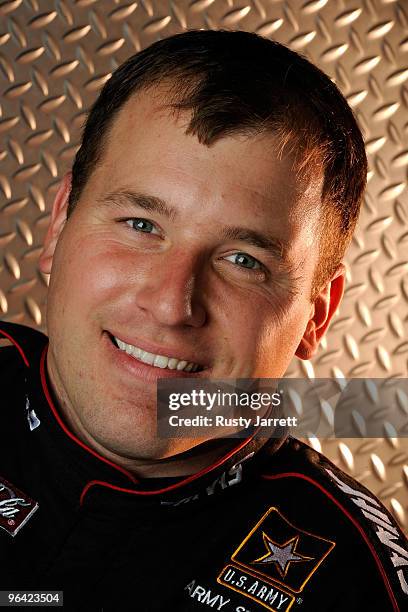 Ryan Newman, driver of the Haas Chevrolet, poses during NASCAR media day at Daytona International Speedway on February 4, 2010 in Daytona Beach,...