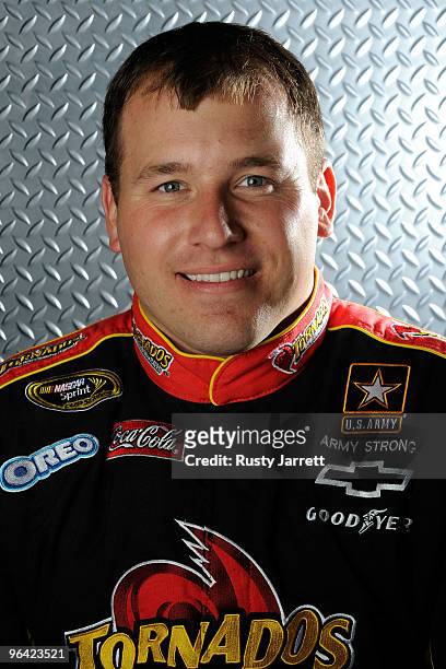 Ryan Newman, driver of the Tornados Chevrolet, poses during NASCAR media day at Daytona International Speedway on February 4, 2010 in Daytona Beach,...