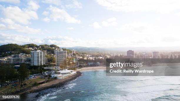 the lifestyle of burleigh heads - burleigh beach stock pictures, royalty-free photos & images