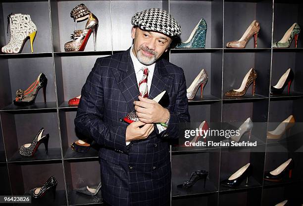 Shoe Designer Christian Louboutin attends the 'Christian Louboutin' cocktail reception at The Corner Shop on February 4, 2010 in Berlin, Germany.