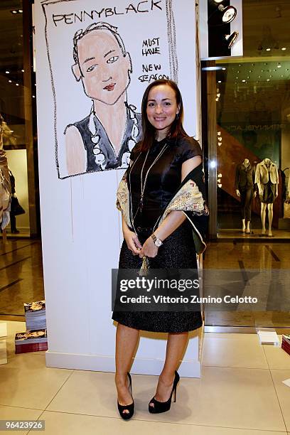 Presenter Camila Raznovich attends the Richard Haines "Behind The Scenes" exhibition at Pennyblack Store on February 4, 2010 in Milan, Italy.
