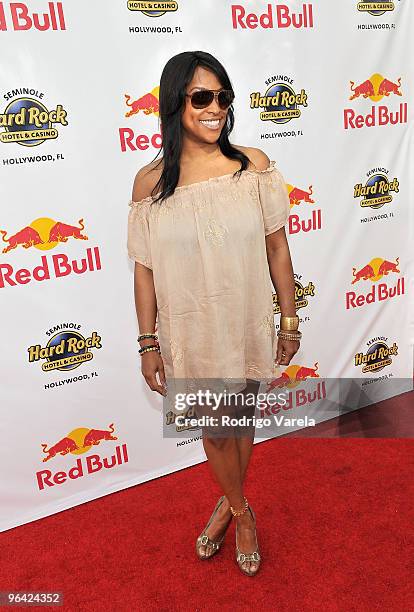 Actress Kellita Smith attends the Red Bull Super Pool at Seminole Hard Rock Hotel on February 4, 2010 in Hollywood, Florida.