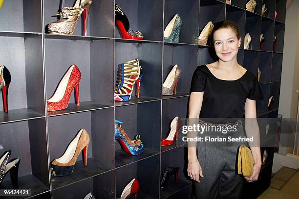 Actress Hannah Herzsprung attends the 'Christian Louboutin' cocktail reception at The Corner Shop on February 4, 2010 in Berlin, Germany.