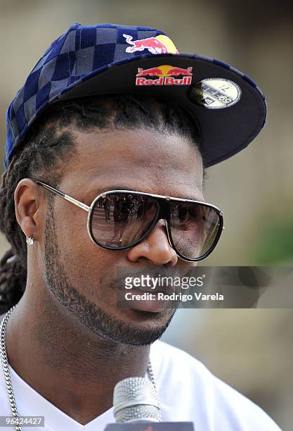 Devin Hester of the Chicago Bears attends the Red Bull Super Pool at Seminole Hard Rock Hotel on February 4, 2010 in Hollywood, Florida.