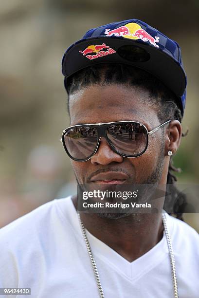 Devin Hester of the Chicago Bears attends the Red Bull Super Pool at Seminole Hard Rock Hotel on February 4, 2010 in Hollywood, Florida.