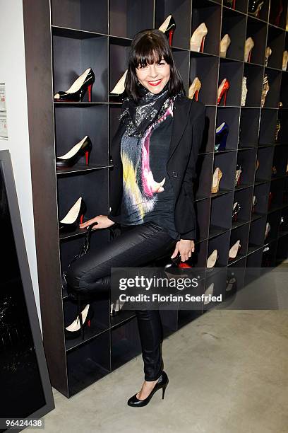 Susan Hoecke attends the 'Christian Louboutin' cocktail reception at The Corner Shop on February 4, 2010 in Berlin, Germany.