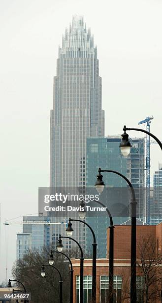 The Bank of America headquarters is seen on February 4, 2010 in Charlotte, North Carolina. Bank of America's former Chief Executive Officer Ken Lewis...