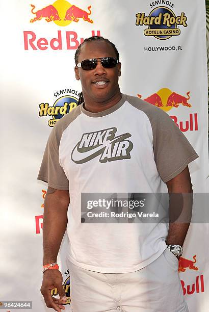 Player Zack Crockett attends the Red Bull Super Pool at Seminole Hard Rock Hotel on February 4, 2010 in Hollywood, Florida.