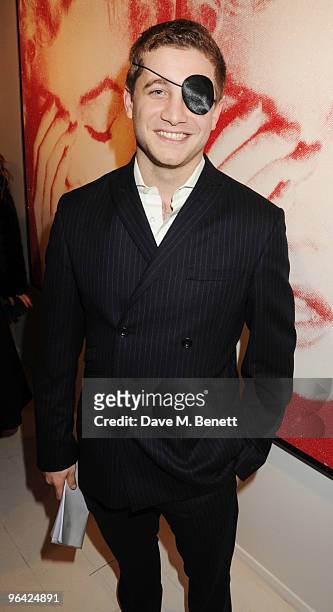 Tyrone Wood attends the private view of 'Russell Young: Dirty Pretty Things', at the Scream Gallery on February 4, 2010 in London, England.