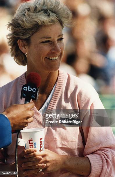 Chris Evert looks on in an undated photo, circa 1980s.